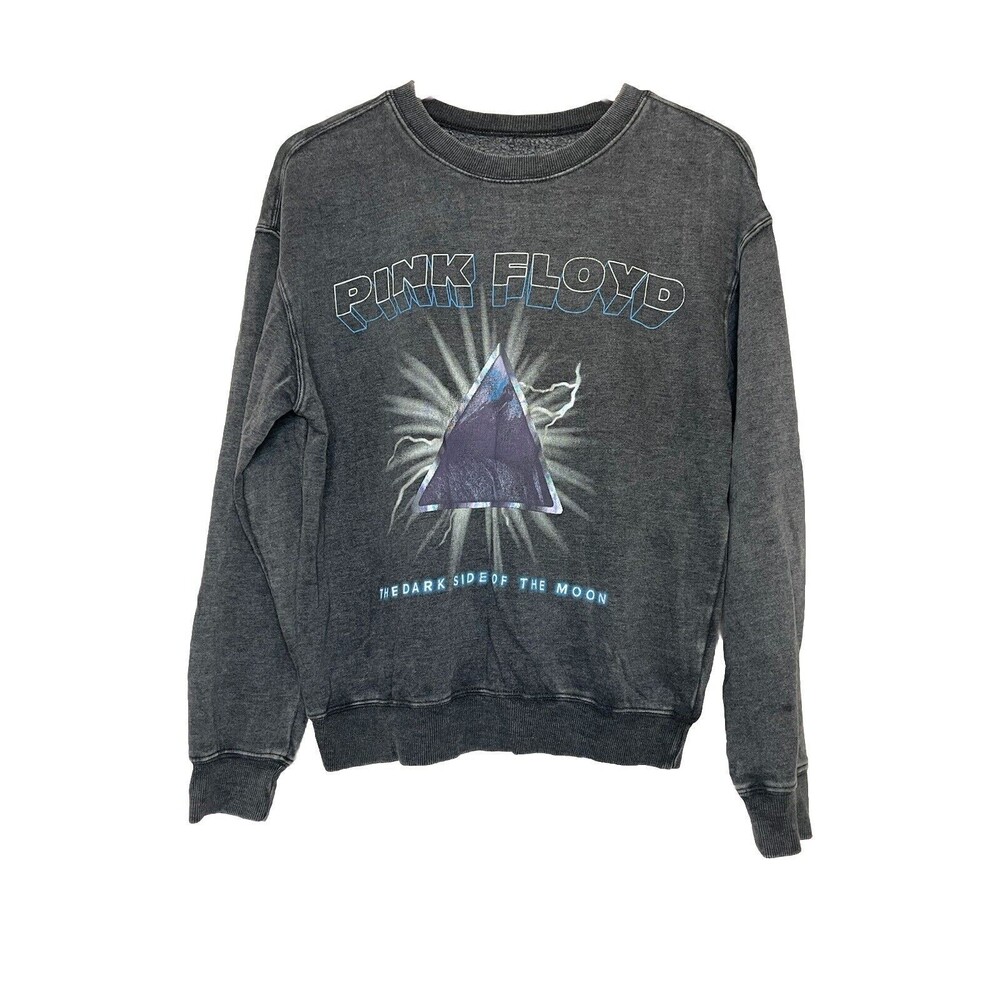 Pink Floyd Women's Sweatshirt Oversized Small Gray Mineral Wash Graphic
